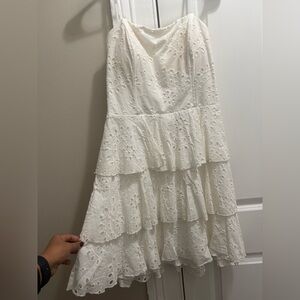 White Eyelet Lace Dress